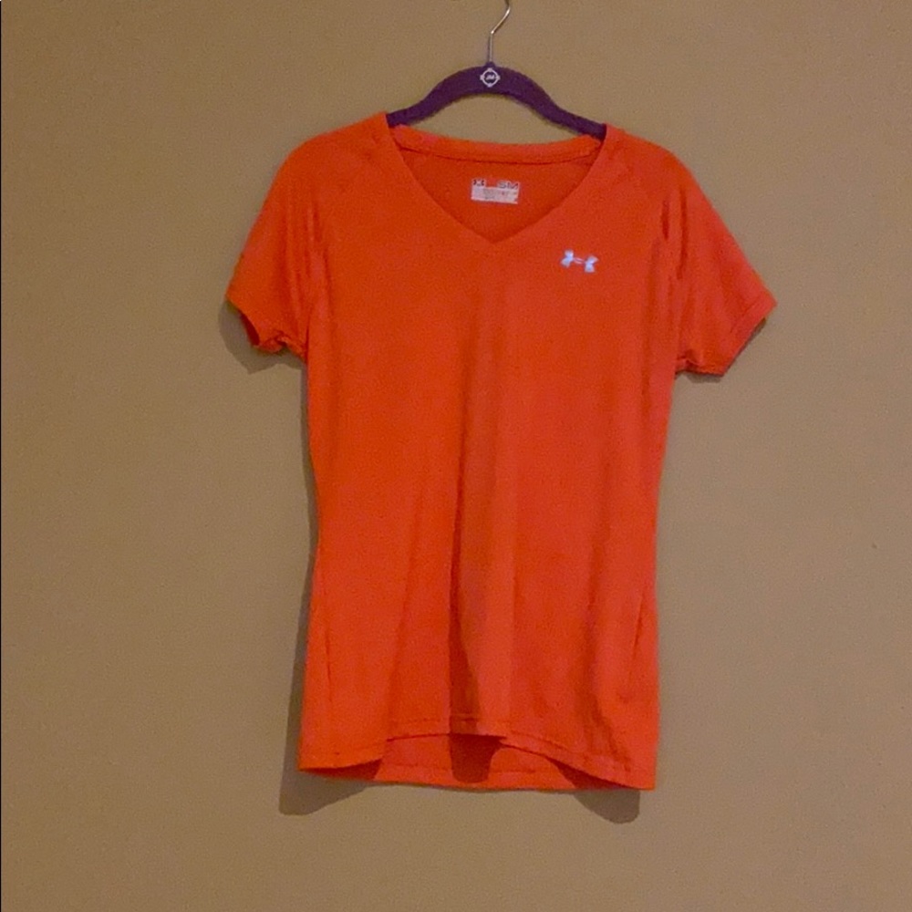 Orange under armor shirt